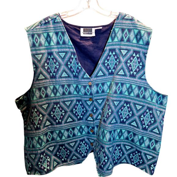 Maggy Barns 4X Blue Heavy Women's Quality Vest Plus Size 4XL 30W 32W - Picture 2 of 7